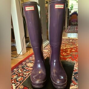 Hunter original Rain Boots Purple Sz. 8 knee high